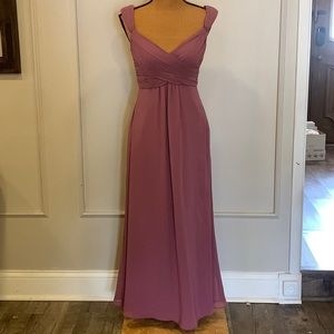 Romance Pink Off the Shoulder Bridesmaid Dress